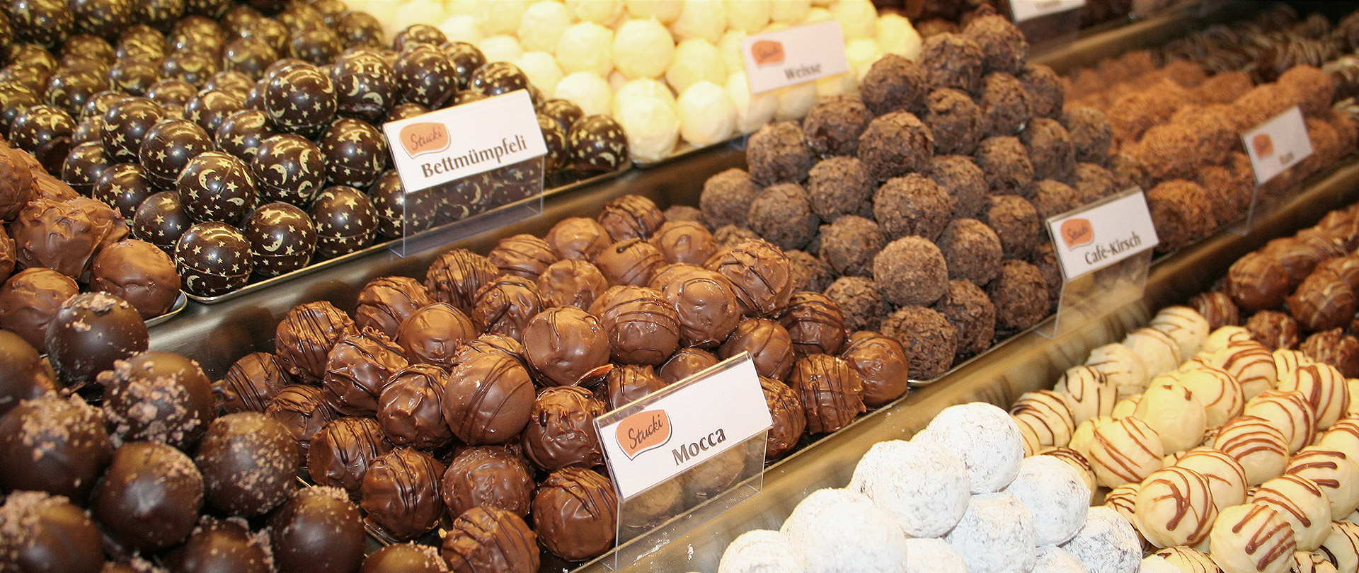 Grosse Auswahl an leckeren Truffes.